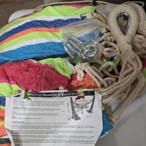 Colorful Striped Hammock with Hardware